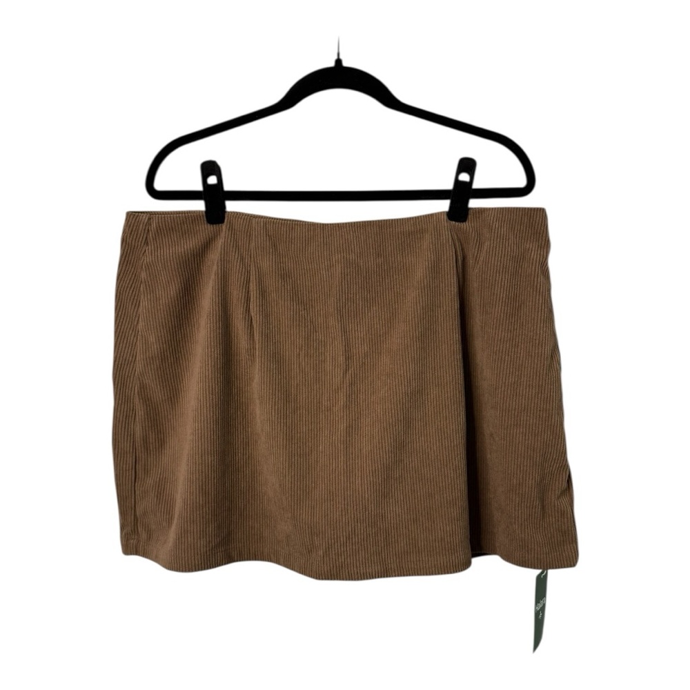 Halara High Waisted Invisible Zipper 2-in-1 A-Line Mini Corduroy Casual Skirt 1X - Picture 5 of 13